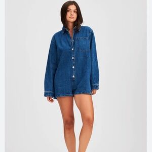 Parke Blue Denim Romper